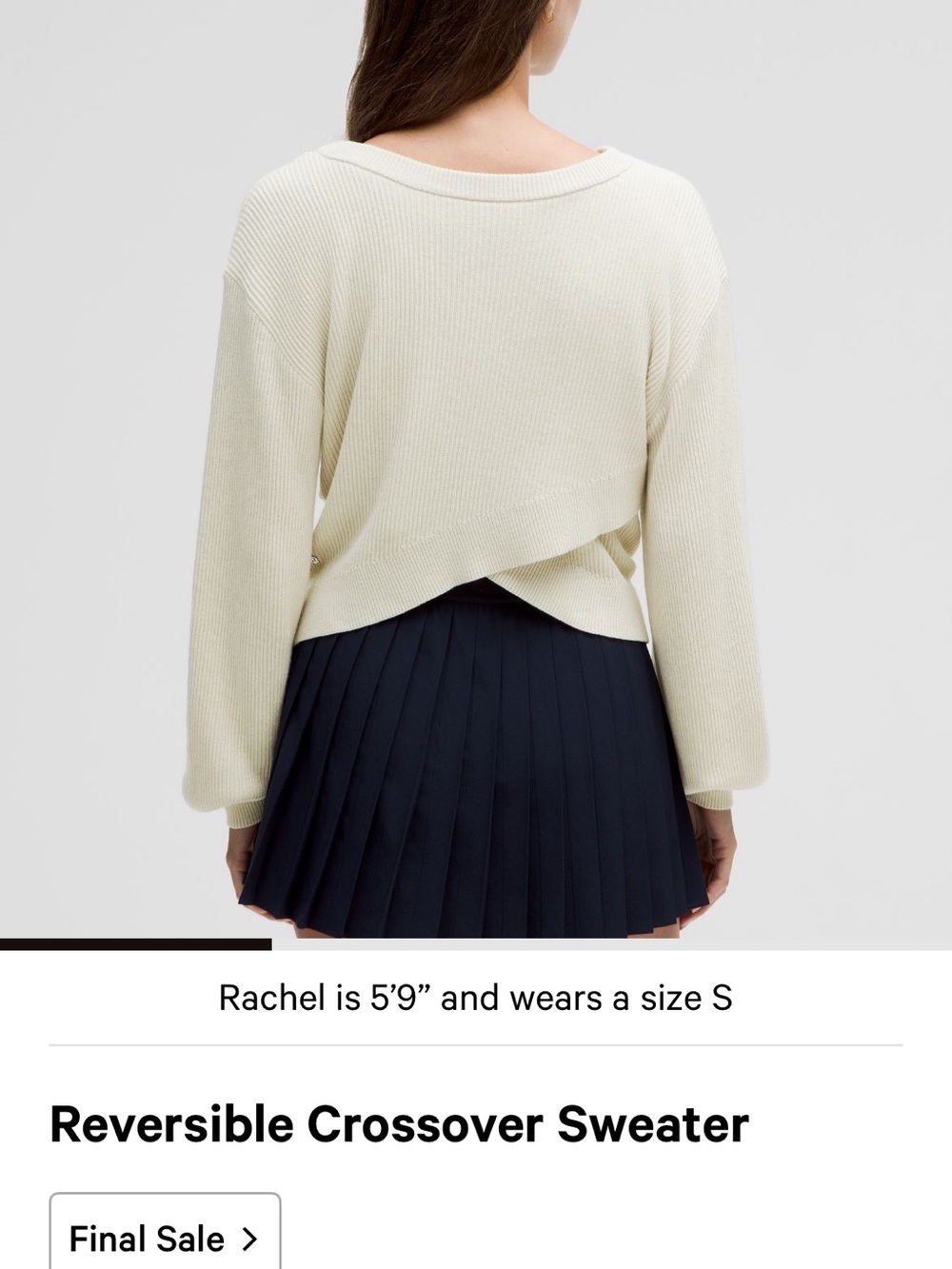 Lululemon Reversible Crossover Sweater size XL
